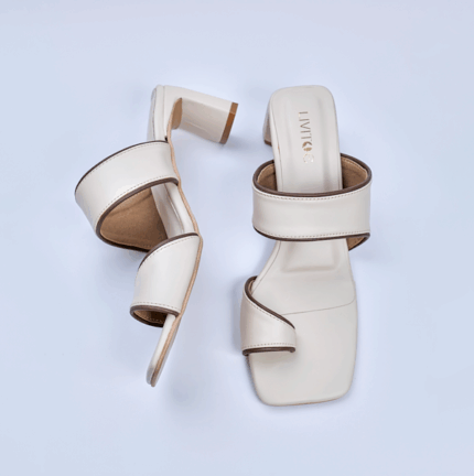 Ivory Asymmetrical Heels