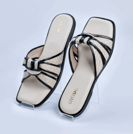 Charcoal Black Jute Flats