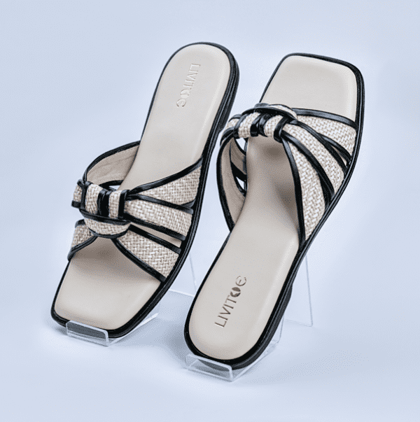 Charcoal Black Jute Flats - Image 1